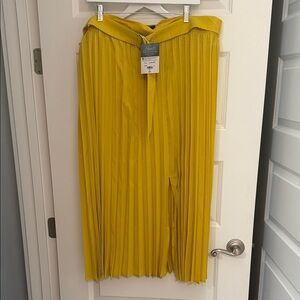 Pleated Yellow Skirt